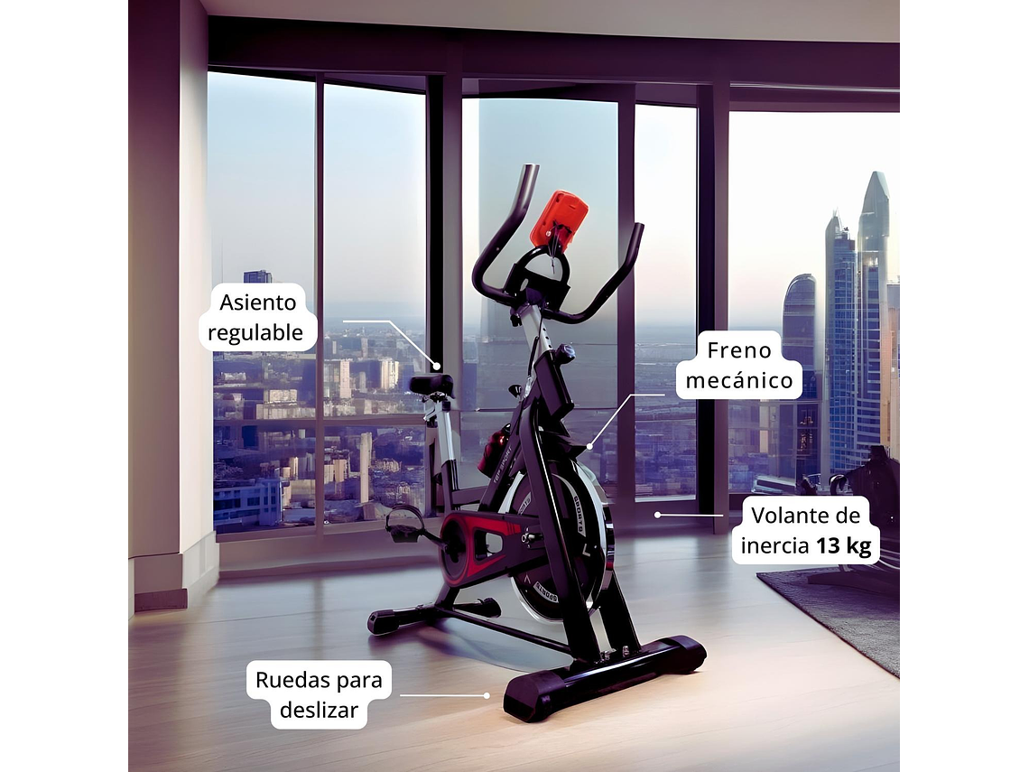BICICLETA SPINNING RUEDA INERCIA 13 KG YEP1054 8