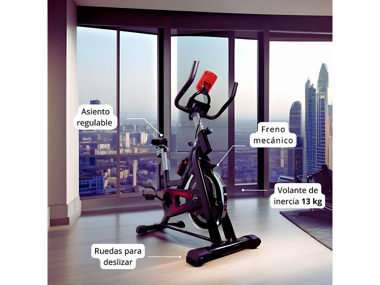 BICICLETA SPINNING RUEDA INERCIA 13 KG YEP1054 8