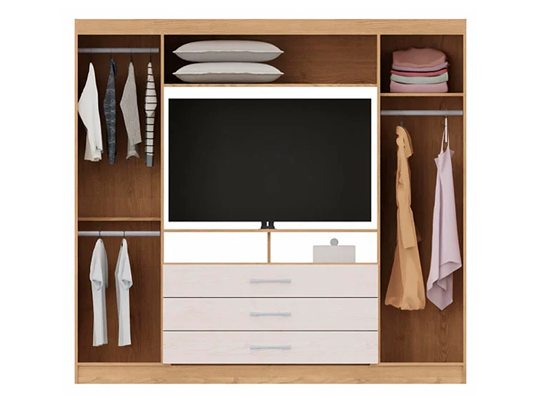 CLOSET YARDAS G584 CARVALLE ASPEN 2 PUERTAS 3 CAJONES BLANCO 6