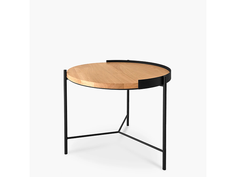 MESA DE CENTRO FORM DESIGN TRANTOR 60 NATURA/NEGRO MADERA 1