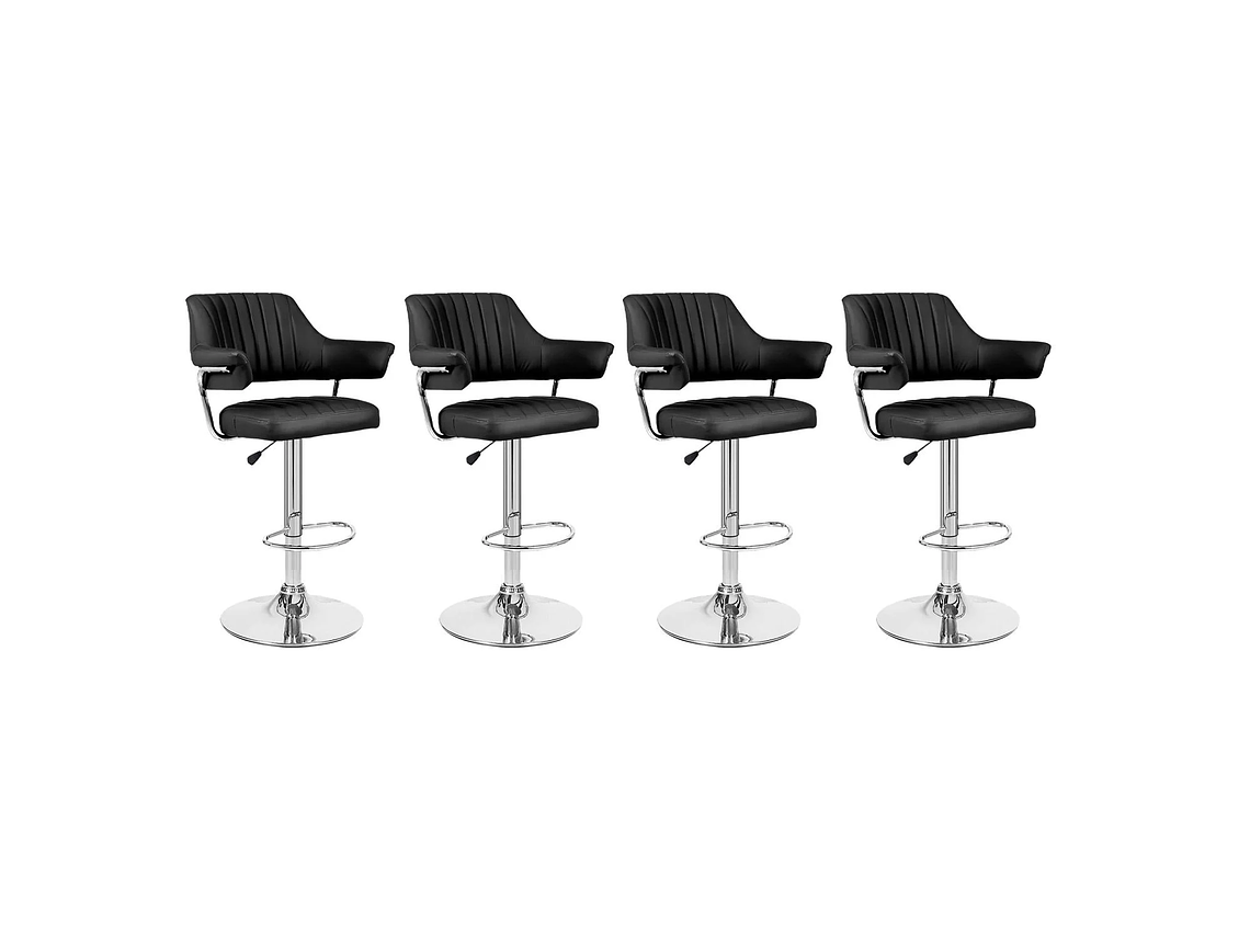 PACK 4 SILLA PISO BAR CON RESPALDO Y POSA BRAZOS 1