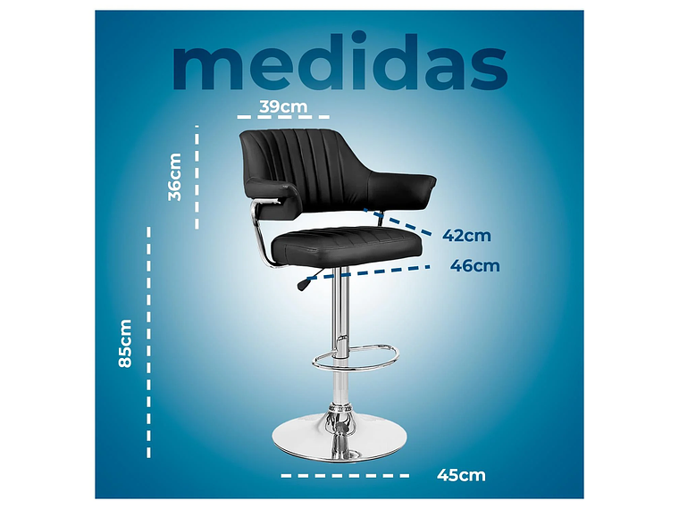 PACK 4 SILLA PISO BAR CON RESPALDO Y POSA BRAZOS 2