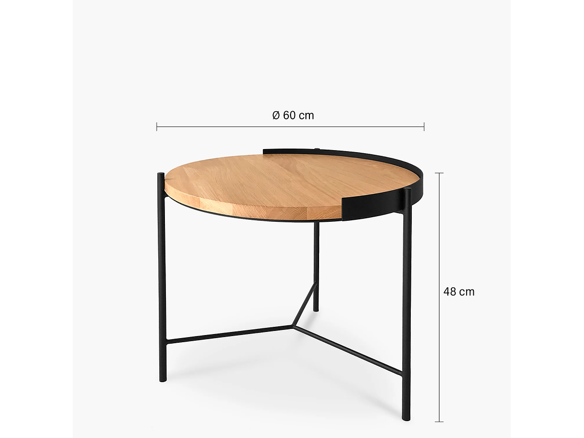 MESA DE CENTRO FORM DESIGN TRANTOR 60 NATURA/NEGRO MADERA 3