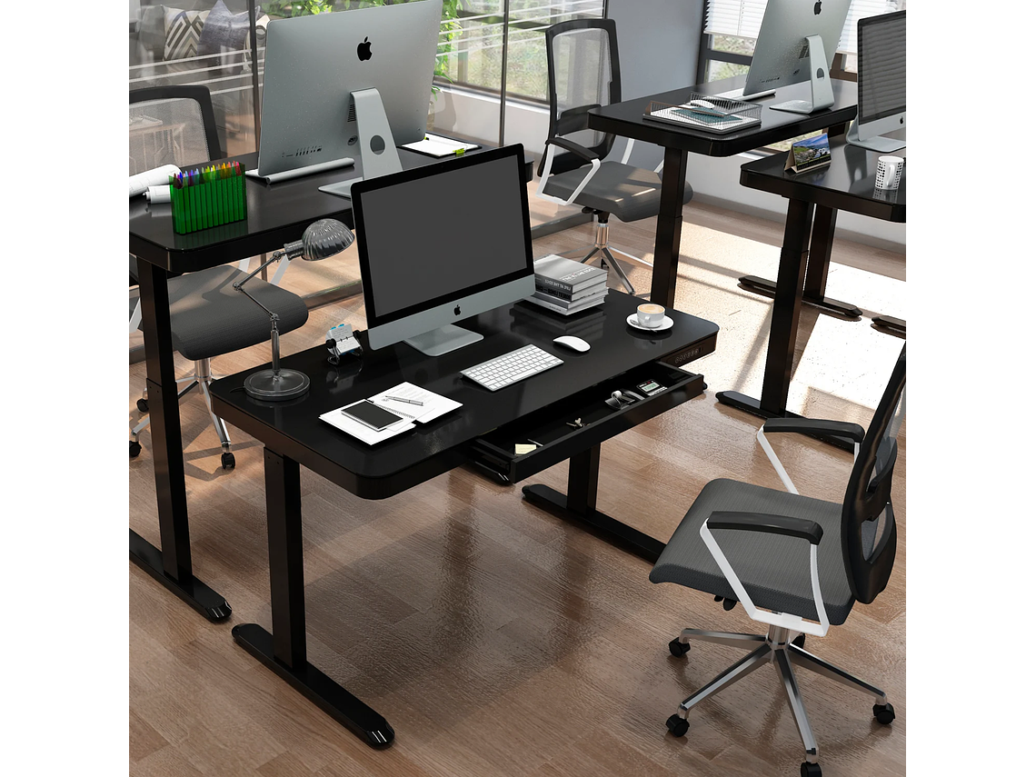 ESCRITORIO FORM DESIGN HOME OFFICE COSMO ELÉCTRICO NEGRO ACERO 8