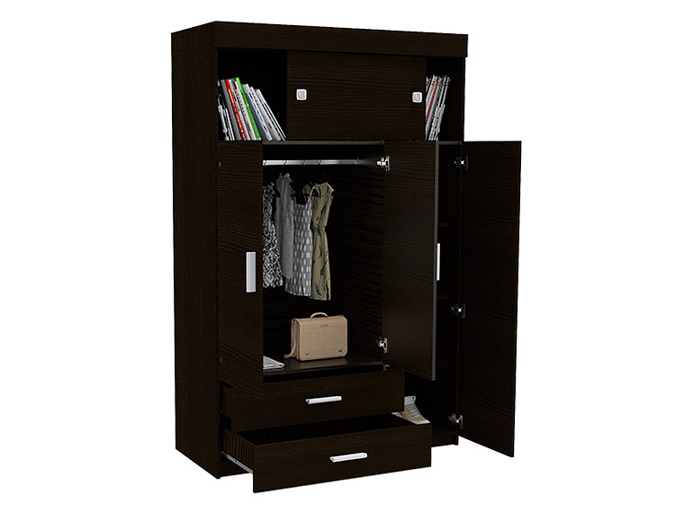CLOSET TUHOME MANILA WENGUE 5 PUERTAS 2 CAJONES 2
