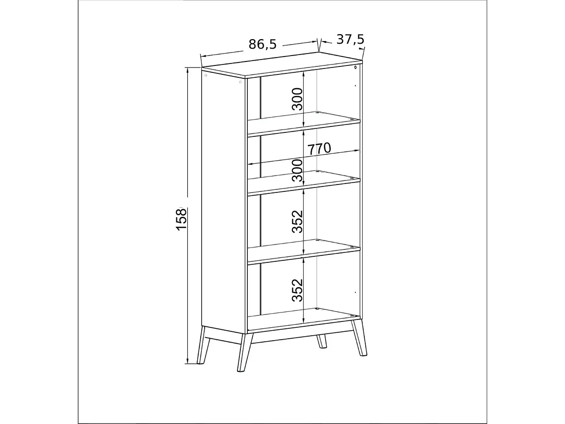 VITRINA BE DESIGN 2 PUERTAS BLANCO JAMAICA 0808.0002 4