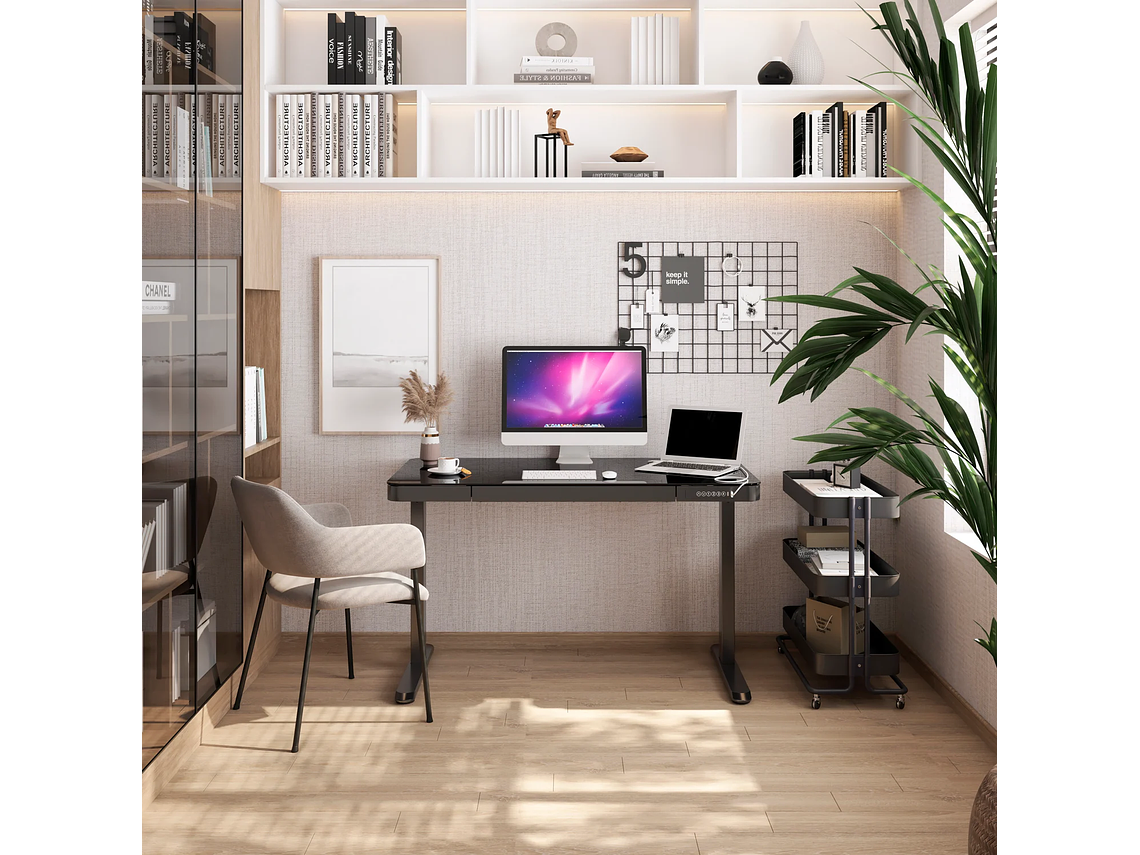 ESCRITORIO FORM DESIGN HOME OFFICE COSMO ELÉCTRICO NEGRO ACERO 9