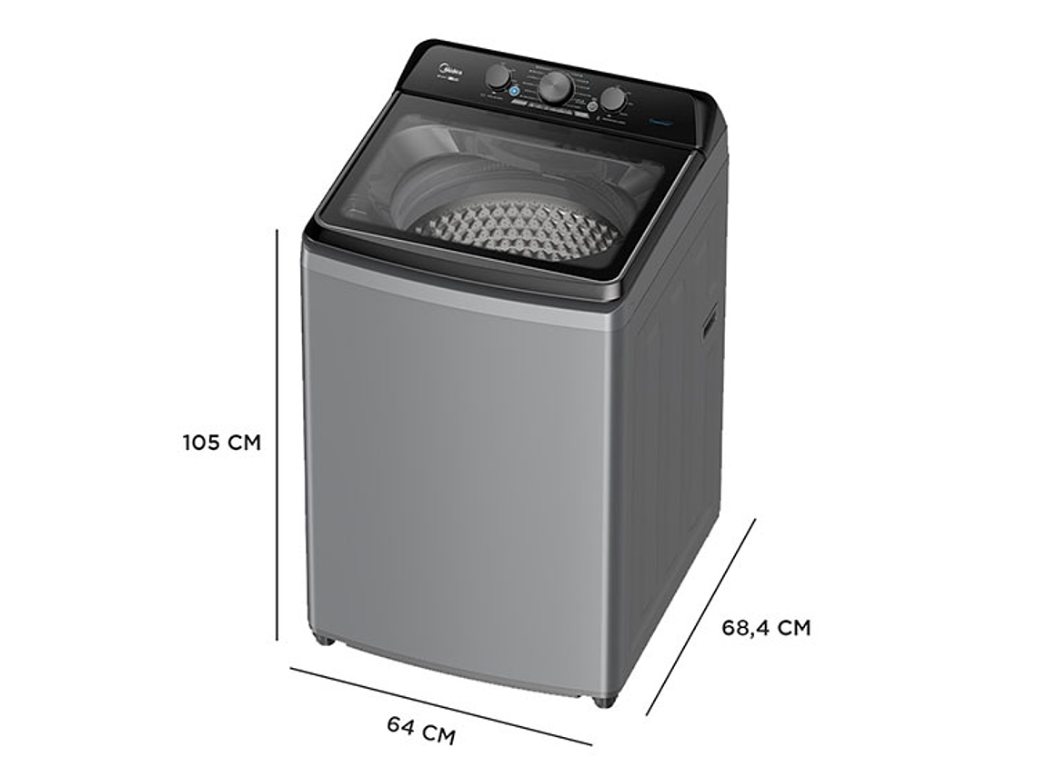 LAVADORA CARGA SUPERIOR MIDEA MA500W210 21KG GRIS 6