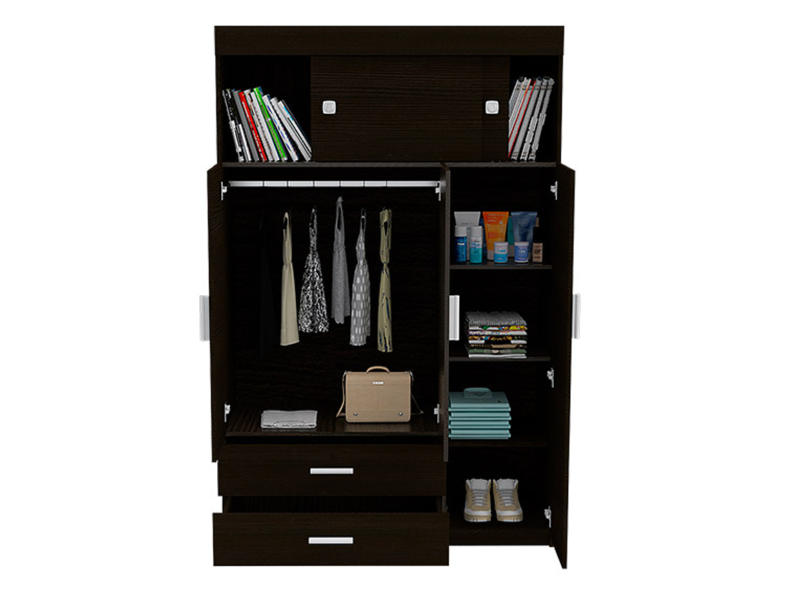 CLOSET TUHOME MANILA WENGUE 5 PUERTAS 2 CAJONES 4