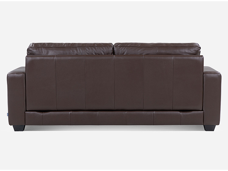 SOFÁ ROSEN ZEVIO 3 CUERPOS CUERO CAFÉ CHOCOLATE 2