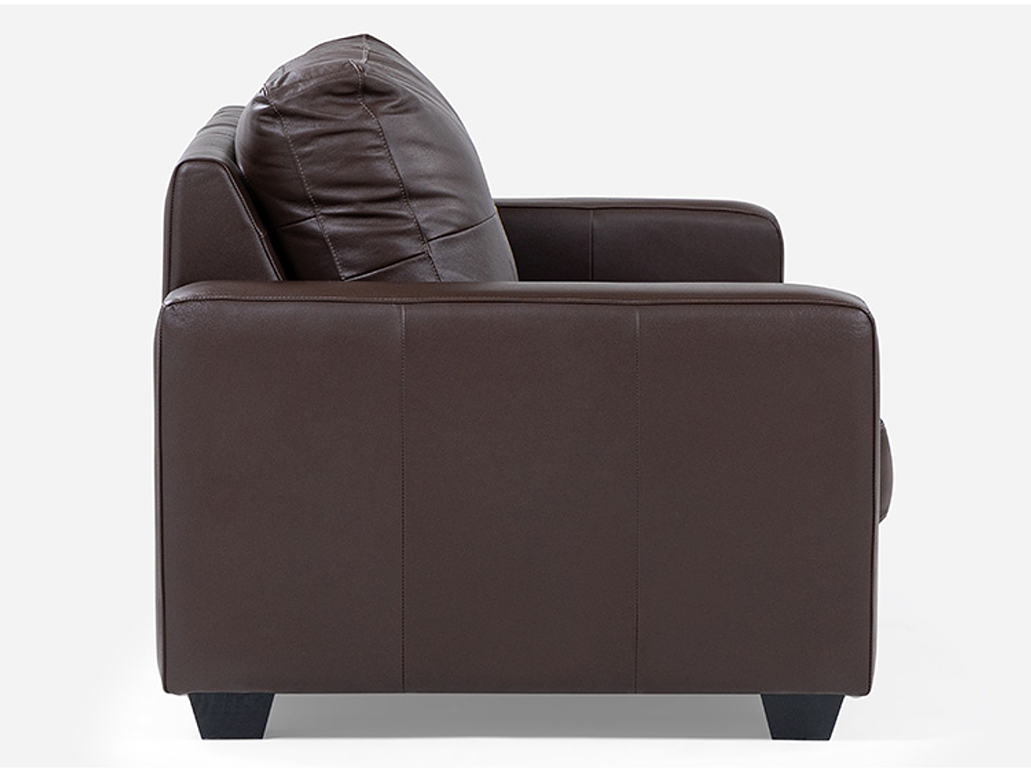 SOFÁ ROSEN ZEVIO 3 CUERPOS CUERO CAFÉ CHOCOLATE 3