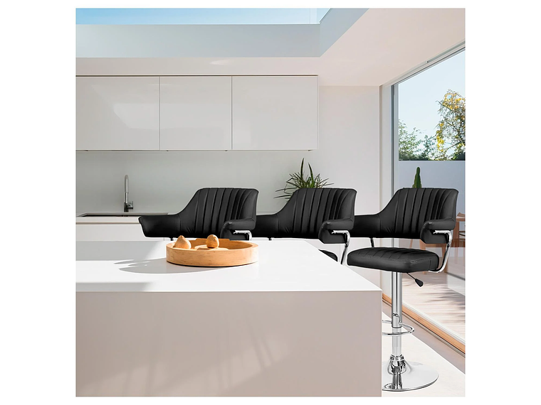 PACK 4 SILLA PISO BAR CON RESPALDO Y POSA BRAZOS 5