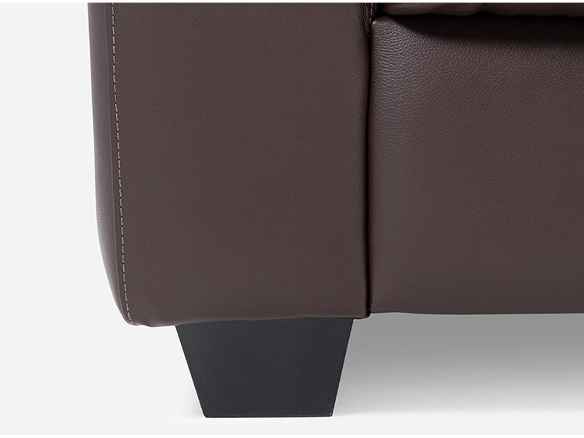 SOFÁ ROSEN ZEVIO 3 CUERPOS CUERO CAFÉ CHOCOLATE 5