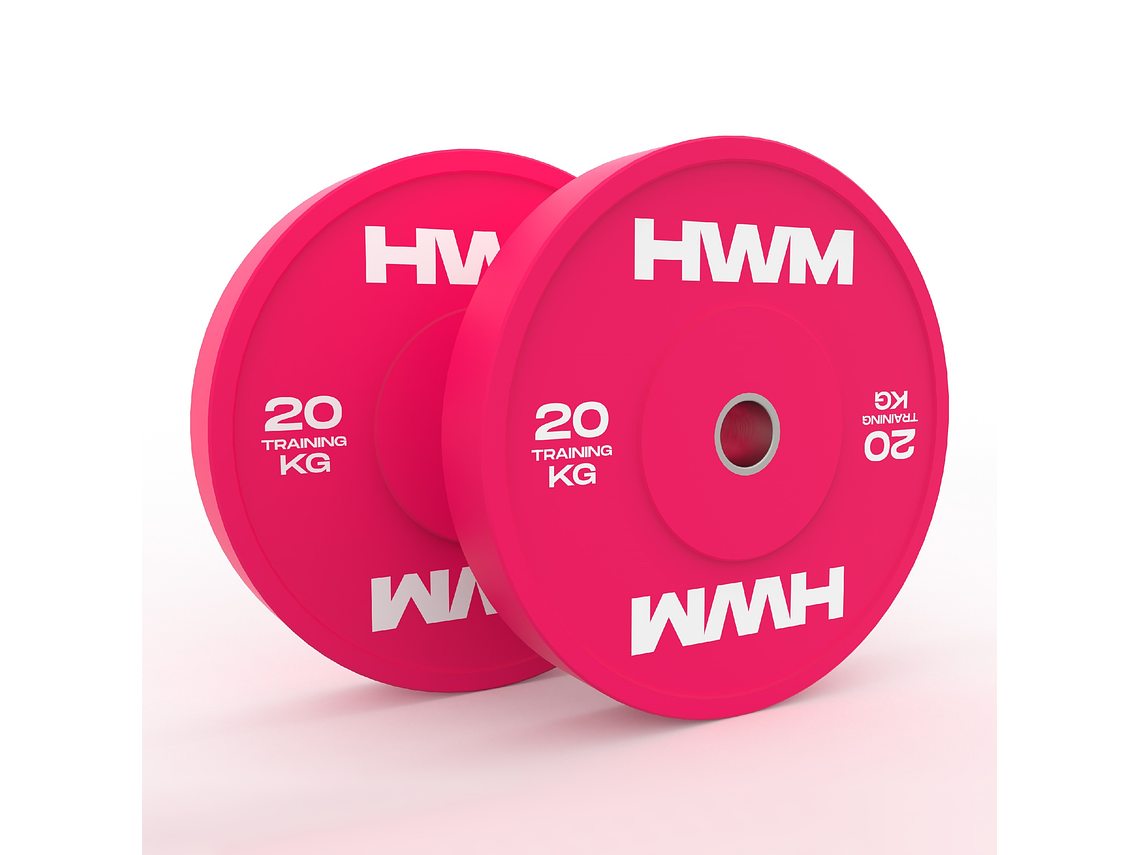 Par Bumper Plates Pink Color 20kg | HWM® 1