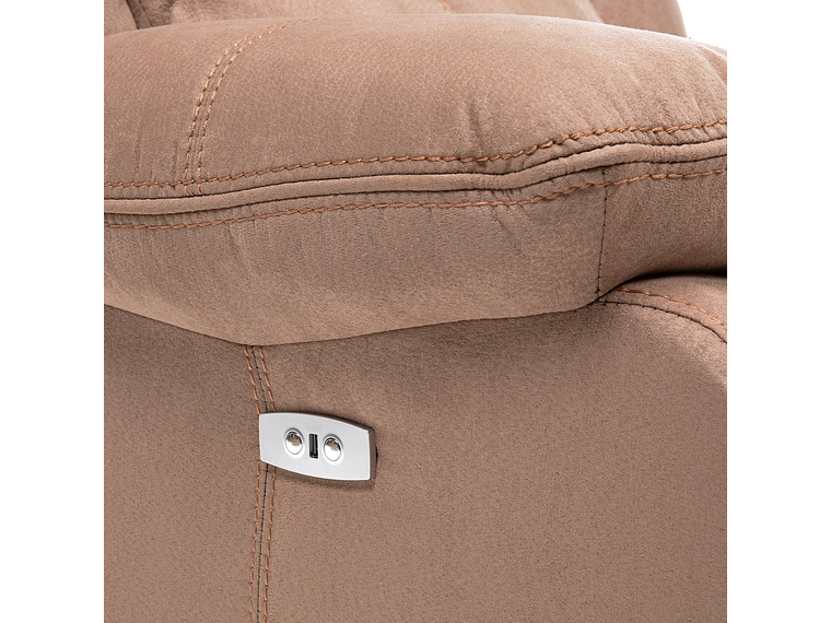 BERGER VYS SPA LUXORECLINE 1 CUERPO ACERO ARENA ELECTRICO + CARGA USB CELULAR MOCHA 11