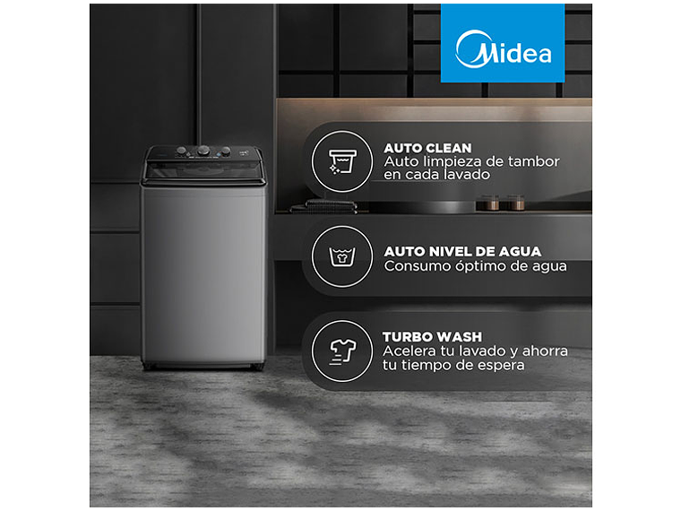 LAVADORA CARGA SUPERIOR MIDEA MA500W210 21KG GRIS 9