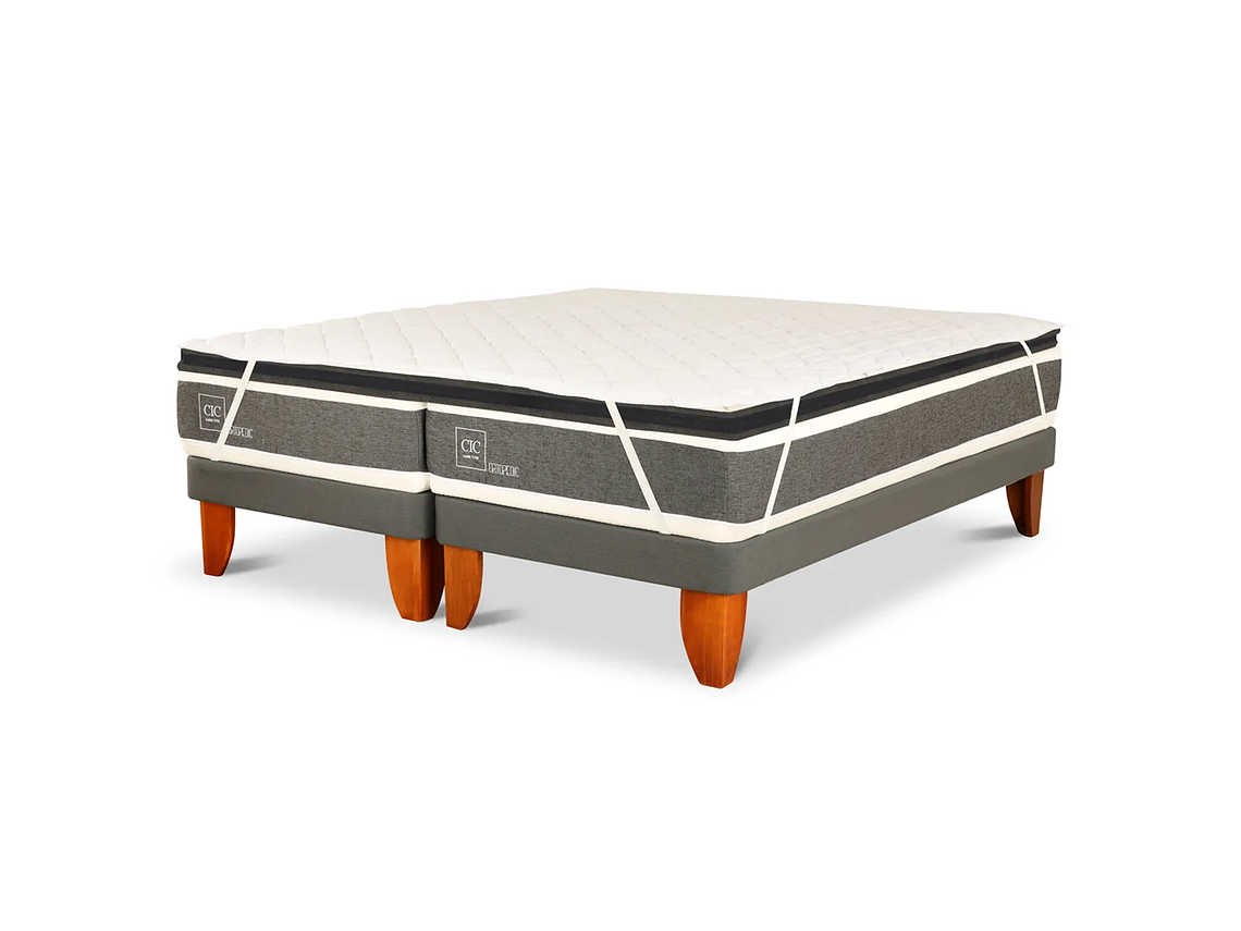 DUPLEX CAMA EUROPEA CIC ORTOPEDIC 1PL + TOPPER PREMIUM + CUBRE COLCHÓN 2