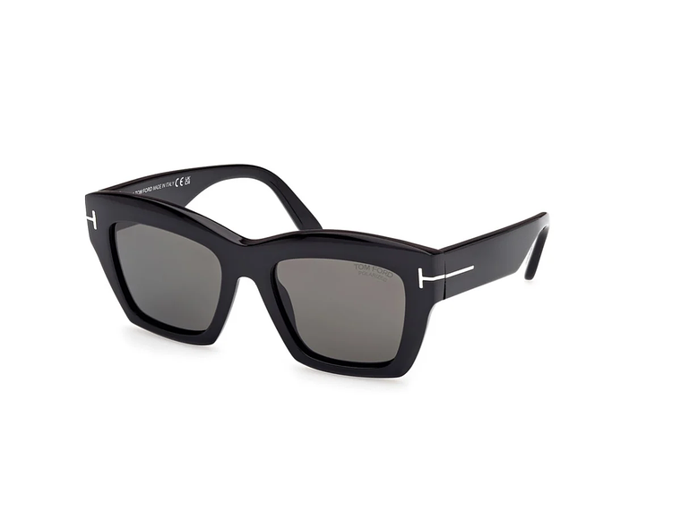 LENTES DE SOL LUNA NEGRO BRILLANTE POLARIZADOS TOM FORD 5