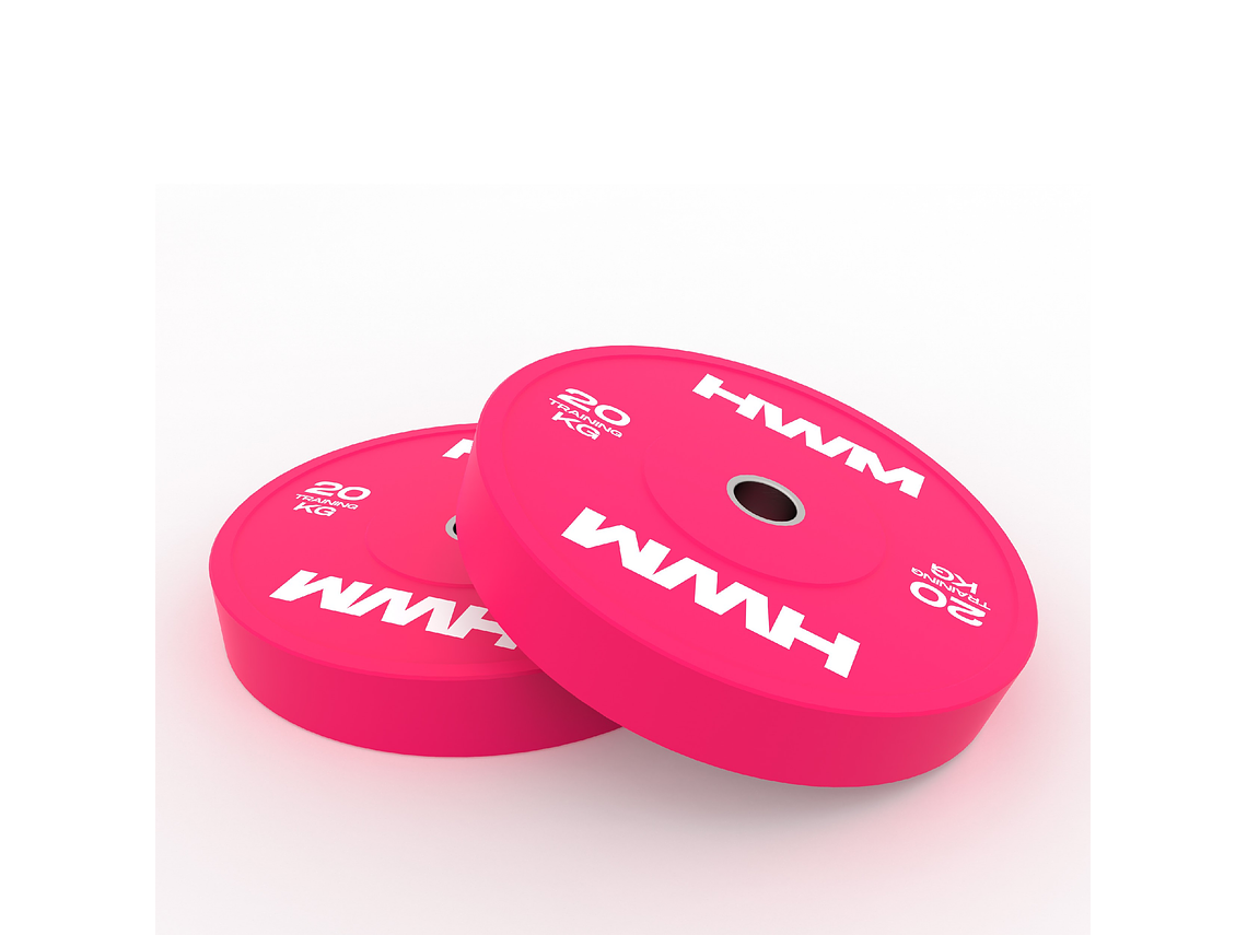 Par Bumper Plates Pink Color 20kg | HWM® 3