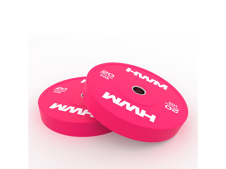 Par Bumper Plates Pink Color 20kg | HWM® 3