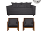 JUEGO DE LIVING DANTE 311 SOFA RESORTES Y SILLONES TIPO SITIAL COLOR GRIS MARENGO - Miniatura 1