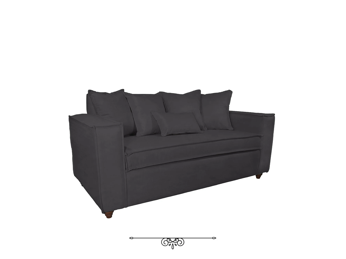 JUEGO DE LIVING DANTE 311 SOFA RESORTES Y SILLONES TIPO SITIAL COLOR GRIS MARENGO 2