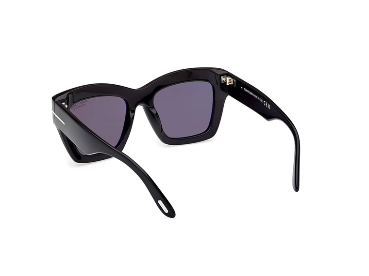 LENTES DE SOL LUNA NEGRO BRILLANTE POLARIZADOS TOM FORD 7
