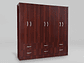 CLOSET CIC MAIPO 6 PUERTAS / 6 CAJONES 180 CM WENGUE - Miniatura 1