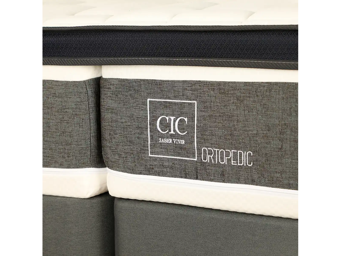 DUPLEX CAMA EUROPEA CIC ORTOPEDIC 1PL + TOPPER PREMIUM + CUBRE COLCHÓN 4