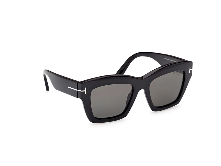 LENTES DE SOL LUNA NEGRO BRILLANTE POLARIZADOS TOM FORD 8