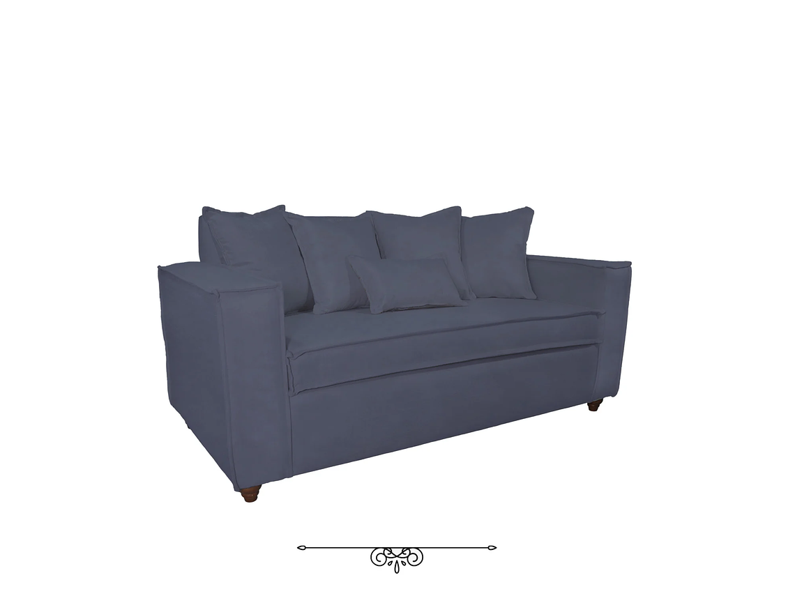 JUEGO DE LIVING DANTE 311 SOFA RESORTES Y SILLONES TIPO SITIAL COLOR GRIS MARENGO 4