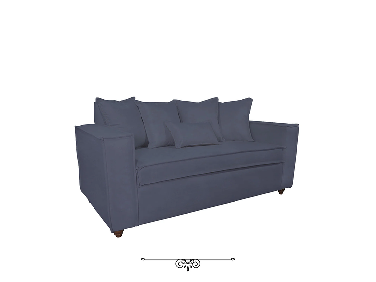 JUEGO DE LIVING DANTE 311 SOFA RESORTES Y SILLONES TIPO SITIAL COLOR GRIS MARENGO 4