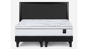 JUEGO DE DORMITORIO ROSEN CAMA EUROPEA ART 4 SÚPER KING GRAFITO + RESPALDO NOLITA