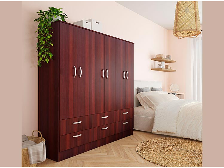 CLOSET CIC MAIPO 6 PUERTAS / 6 CAJONES 180 CM WENGUE 5