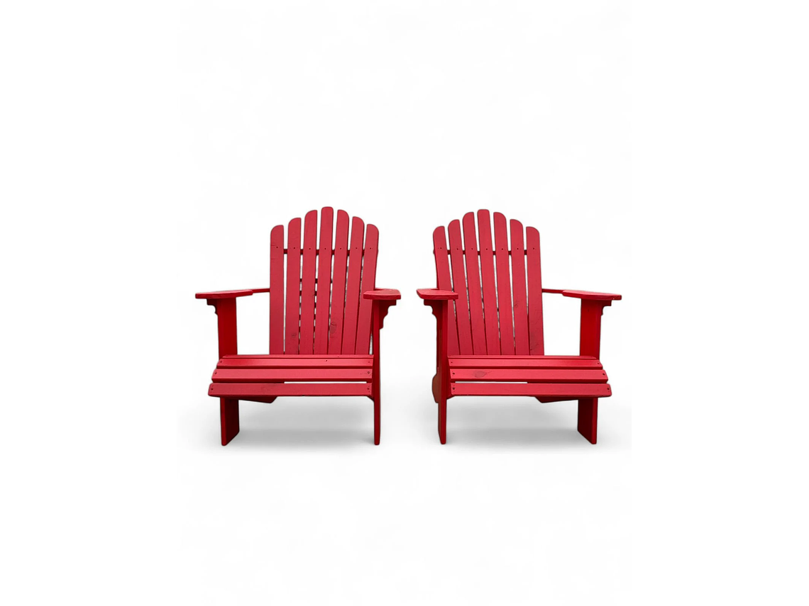PACK 2 SILLAS ADIRONDACK TAIKKEE COLOR ROJO 1
