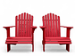 PACK 2 SILLAS ADIRONDACK TAIKKEE COLOR ROJO - Miniatura 1