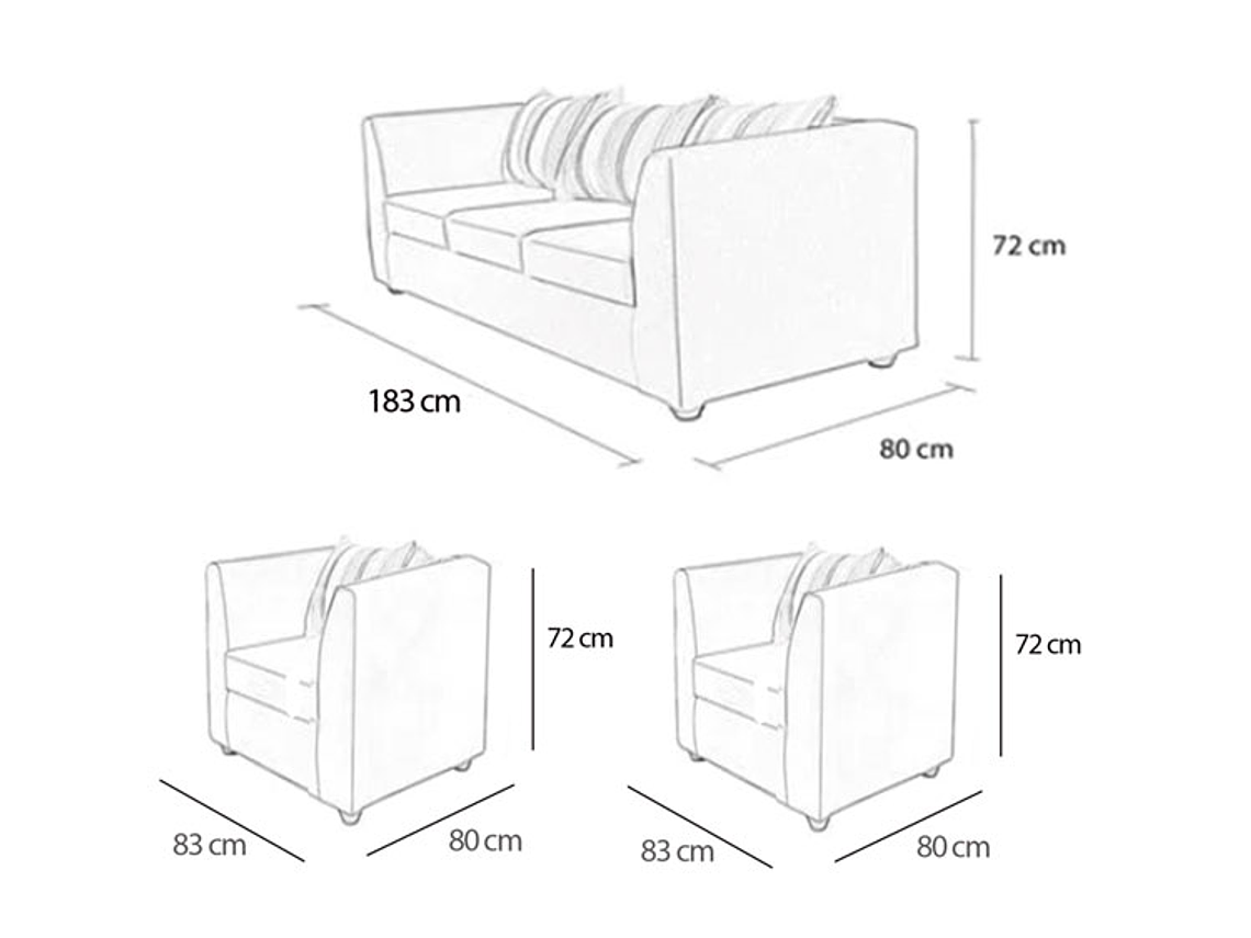 JUEGO DE LIVING ELEGANT DETAIL VALENTINO TELA PU 311 4