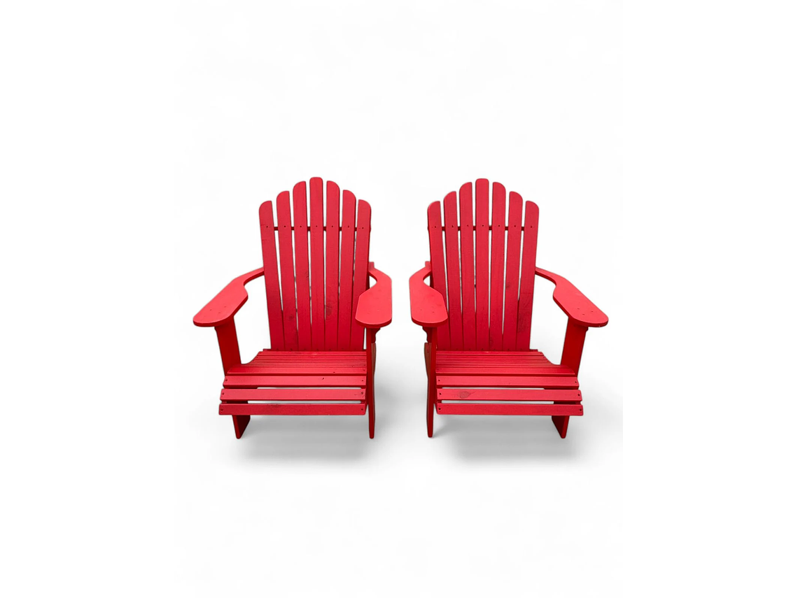 PACK 2 SILLAS ADIRONDACK TAIKKEE COLOR ROJO 3