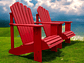 PACK 2 SILLAS ADIRONDACK TAIKKEE COLOR ROJO - Miniatura 4
