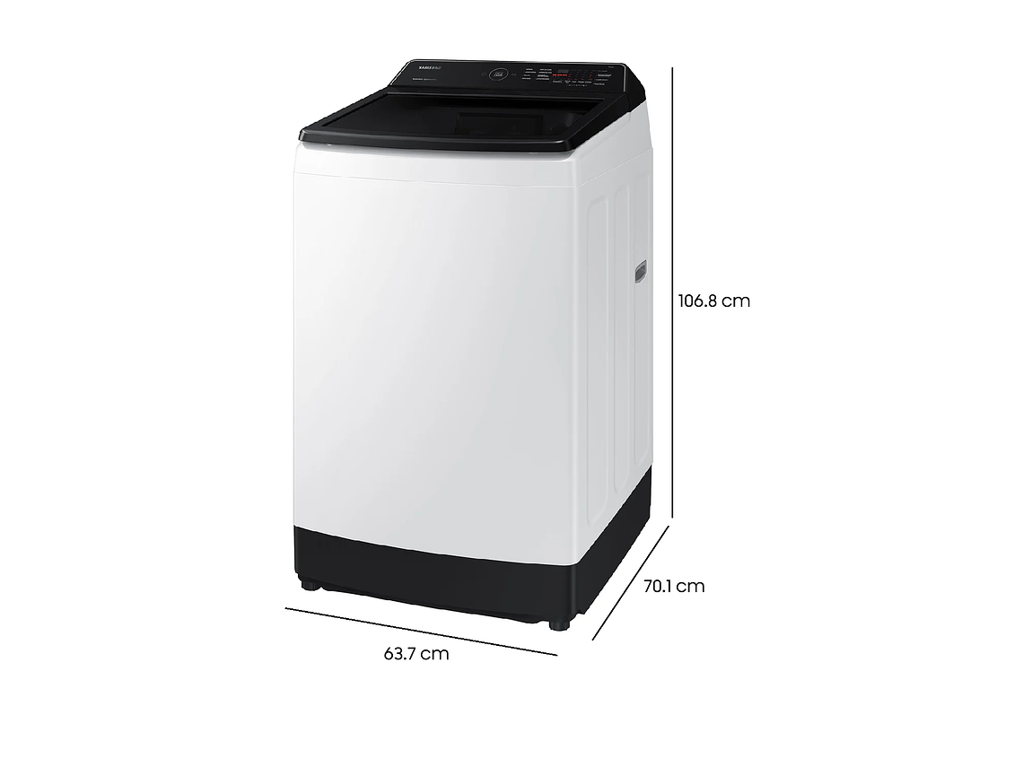 LAVADORA DE CARGA SUPERIOR 17KG CON ECO BUBBLE BLANCA 4