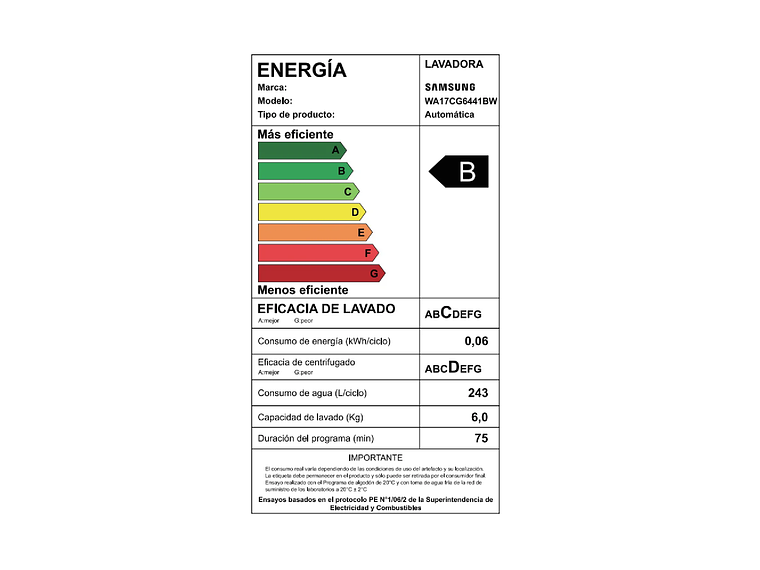 LAVADORA DE CARGA SUPERIOR 17KG CON ECO BUBBLE BLANCA 6