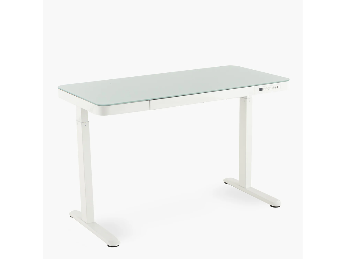 ESCRITORIO FORM DESIGN HOME OFFICE COSMO ELÉCTRICO BLANCO ACERO 2