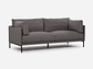 SOFÁ ROSEN 3 CUERPOS / TABLERO TERCIADO GRIS THAMOVA TELA OSCURO - Miniatura 1
