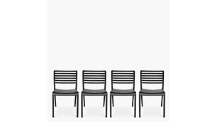 PACK 4 SILLAS PLÁSTICO TERRAZA BARCELONA EN COLOR NEGRO FORM