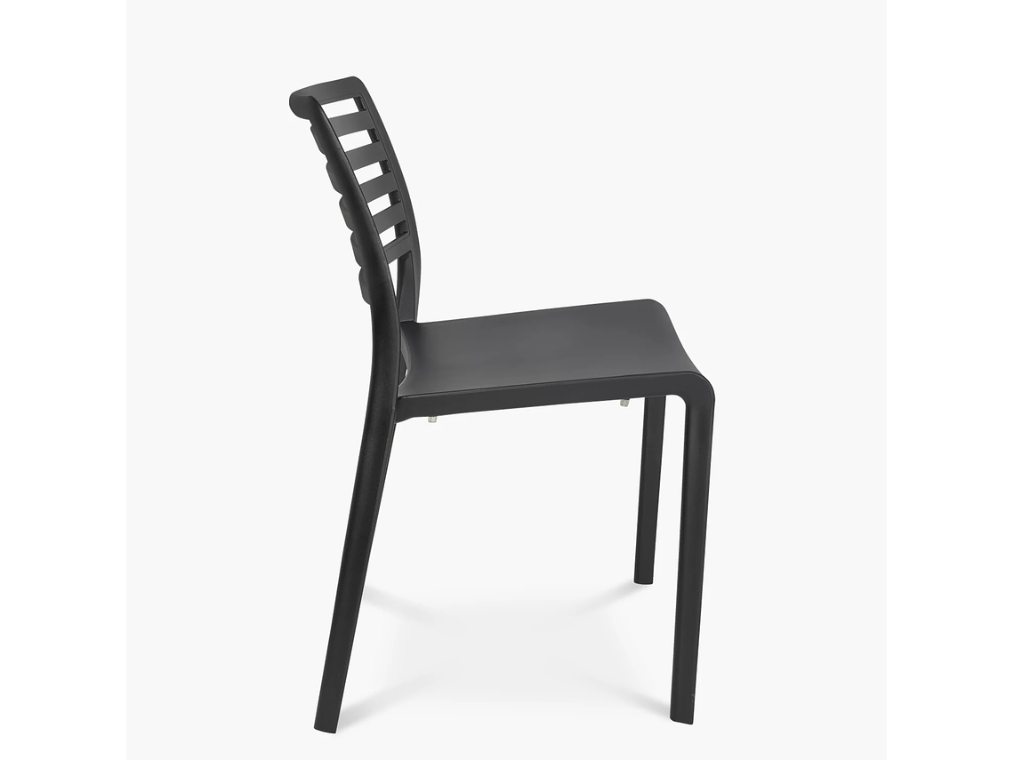 PACK 4 SILLAS PLÁSTICO TERRAZA BARCELONA EN COLOR NEGRO FORM 2