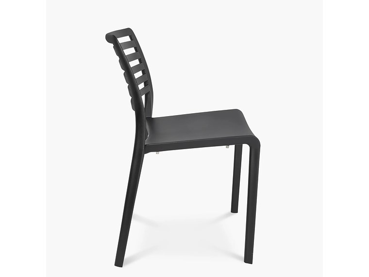 PACK 4 SILLAS PLÁSTICO TERRAZA BARCELONA EN COLOR NEGRO FORM 2