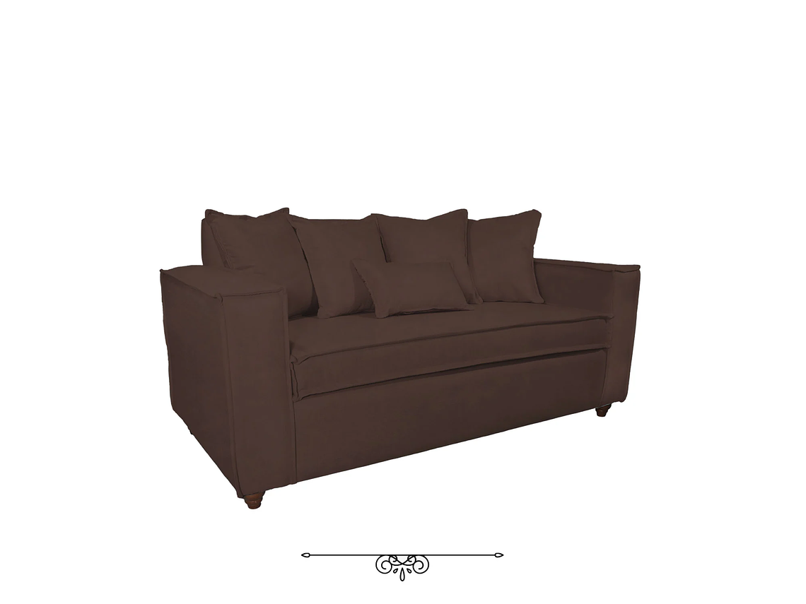 JUEGO DE LIVING DANTE 311 SOFA RESORTES Y SILLONES TIPO SITIAL COLOR CAFE 3