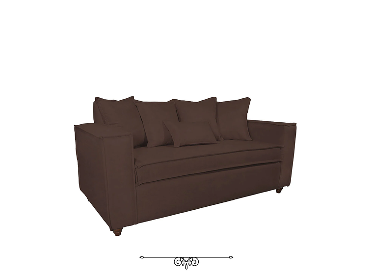JUEGO DE LIVING DANTE 311 SOFA RESORTES Y SILLONES TIPO SITIAL COLOR CAFE 3