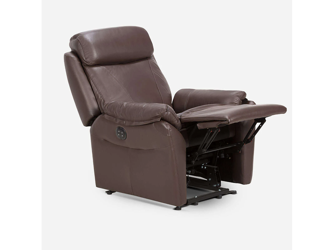 BERGERE ROSEN KLIMT CUERO CAFÉ ELÉCTRICO CON ALZADOR 1