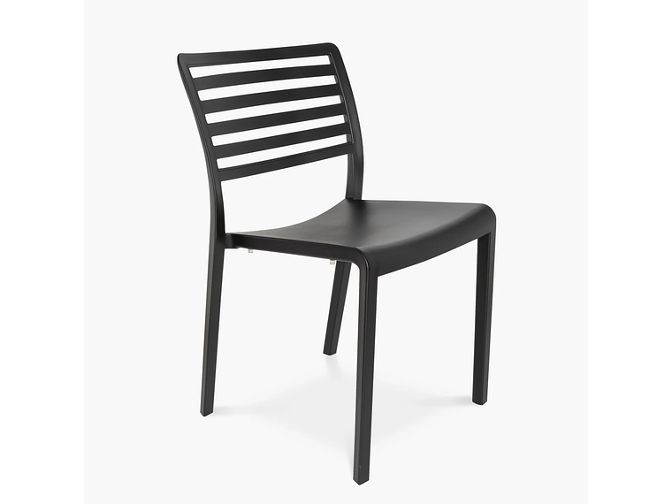 PACK 4 SILLAS PLÁSTICO TERRAZA BARCELONA EN COLOR NEGRO FORM 4
